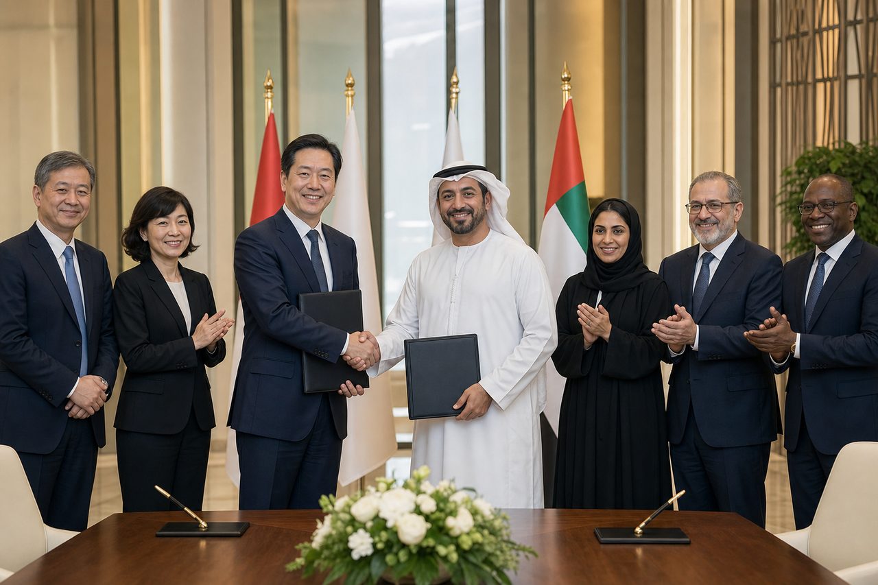 Officials at a MIDA investment partnership signing